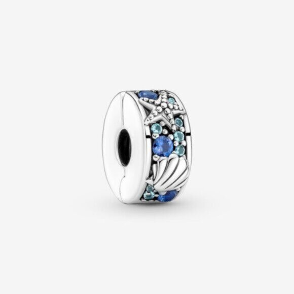 🌺Pandora Tropical Starfish & Shell Clip Charm - Picture 1 of 5